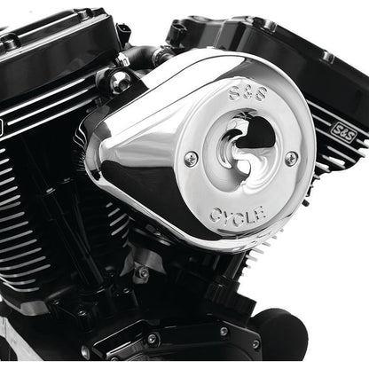 S&S Cycle 2017+ M8 Models Stealth Air Cleaner Kit w/ Chrome Teardrop Cover