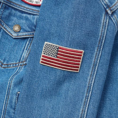 Indian Motorcycle Women's Denim Jacket, Blue - S - 286284502