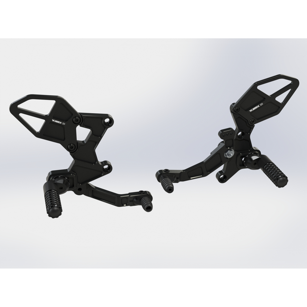 Rear Set Complete Blk Kaw