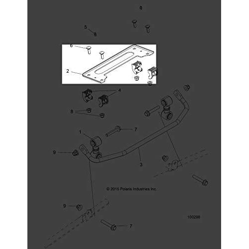 Polaris ATV Stabilizer Support, Genuine OEM Part 5262009, Qty 1