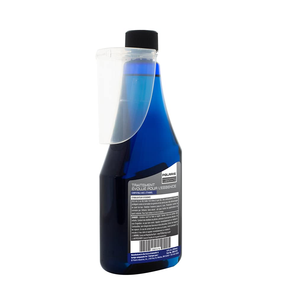 
                      
                        Polaris Advanced Fuel Treatment for RANGER XP 1000, 570, GENERAL 1000, XP 4 1000, Voyageur 146, TITAN Adventure 155, 120 INDY Models and More, for 2 and 4 Cycle Engines, 12 Oz Bottle, Qty 1-2881416
                      
                    