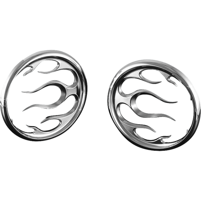 Kuryakyn Flame Speaker Grills Chrome