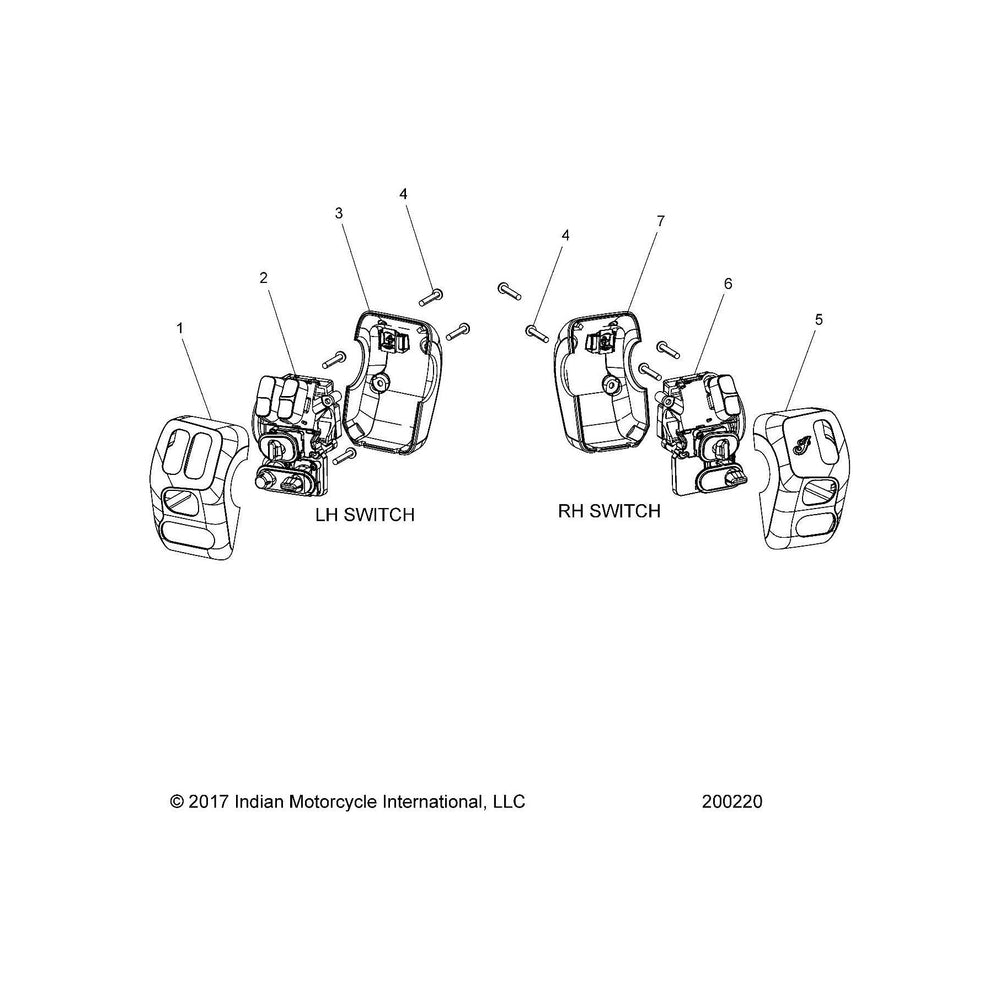 
                      
                        Indian Motorcycle Switch Control, 3 Row, Backlight, Left, Genuine OEM Part 4018467, Qty 1
                      
                    