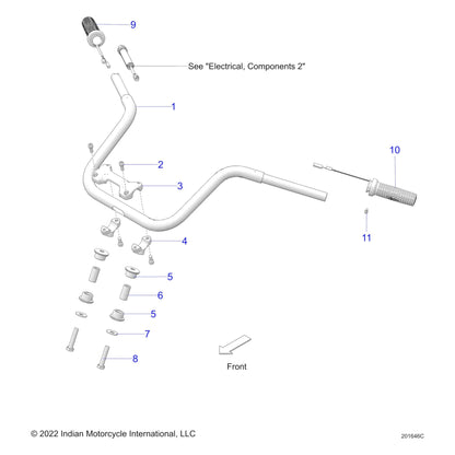 Indian Motorcycle RISER-CAP,FLAT BLACK, Genuine OEM Part 5639269-463, Qty 1