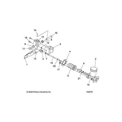 Polaris ATV PIN-PIVOT,BRAKE PEDAL, Genuine OEM Part 7662312, Qty 1