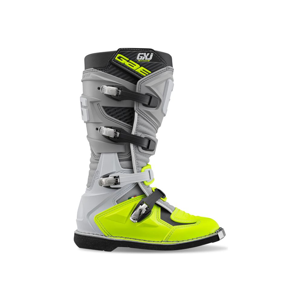 Gaerne GXJ Boot Grey/Fluorescent Yellow Size - Youth 3