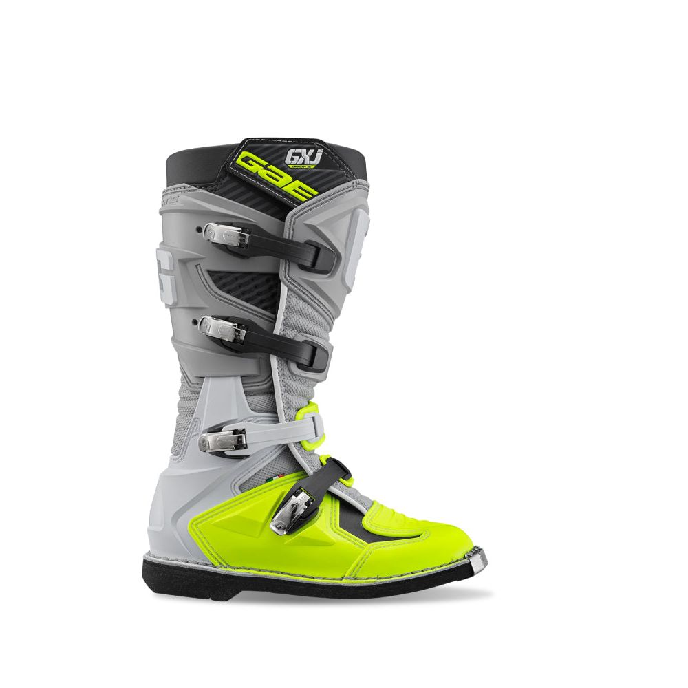 Gaerne GXJ Boot Grey/Fluorescent Yellow Size - Youth 4