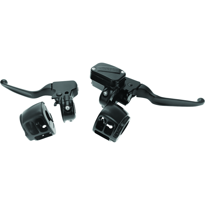 Bikers Choice 15-17 Softail Black Handlebar Control Kit 1/2 Inch Bore Single Disc