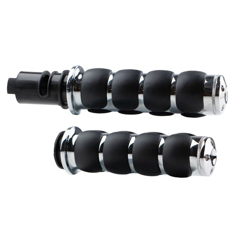 Kuryakyn ISO Grips 24 and Up Touring 25 and Up Softails Throttle-By-Wire Chrome