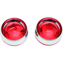 Kuryakyn Deep Dish Bezels With Red Lenses