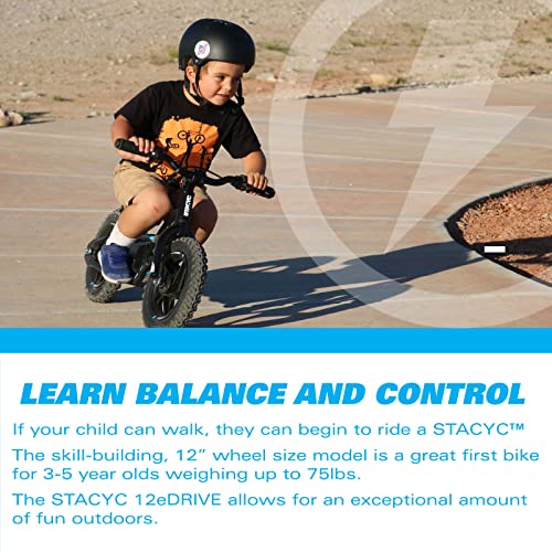 STACYC 12EDrive - 12" Electric Balance Bike, Motorcycle, MX, BMX, ride-on toy for kids, with 2AH Battery and Charger