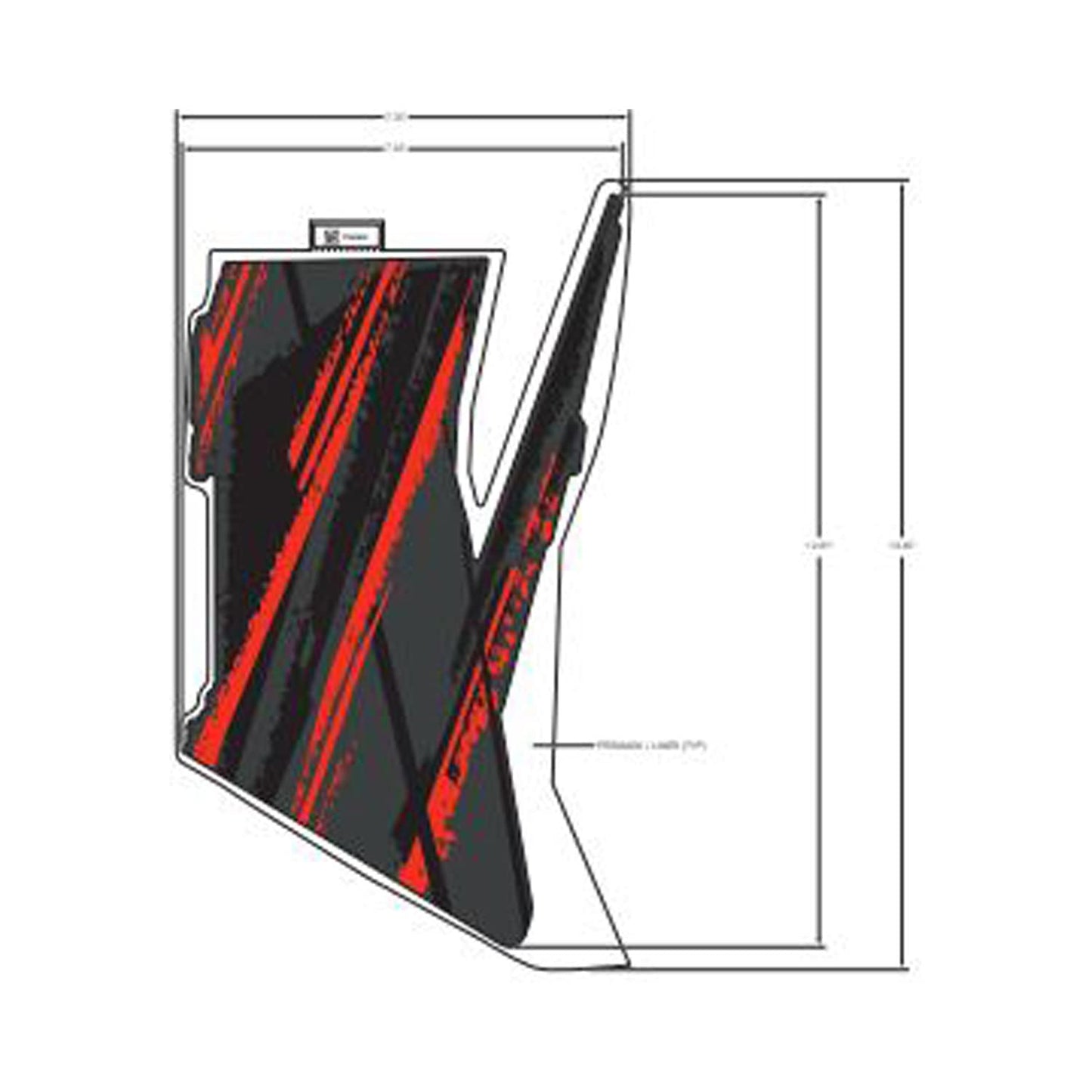 Polaris ATV Fender Decal, Rear, Right, Genuine OEM Part 7184942, Qty 1