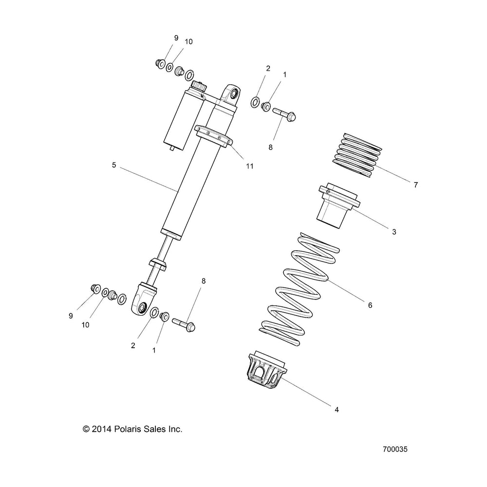 
                      
                        Polaris RZR Shock, Front, Right, RZR XP, Genuine OEM Part 7044375, Qty 1
                      
                    