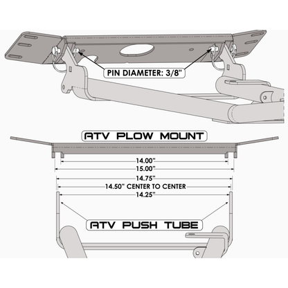 KFI ATV Plow Base Push Tube