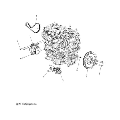 Polaris Slingshot Alternator Assembly, Genuine OEM Part 2413389, Qty 1