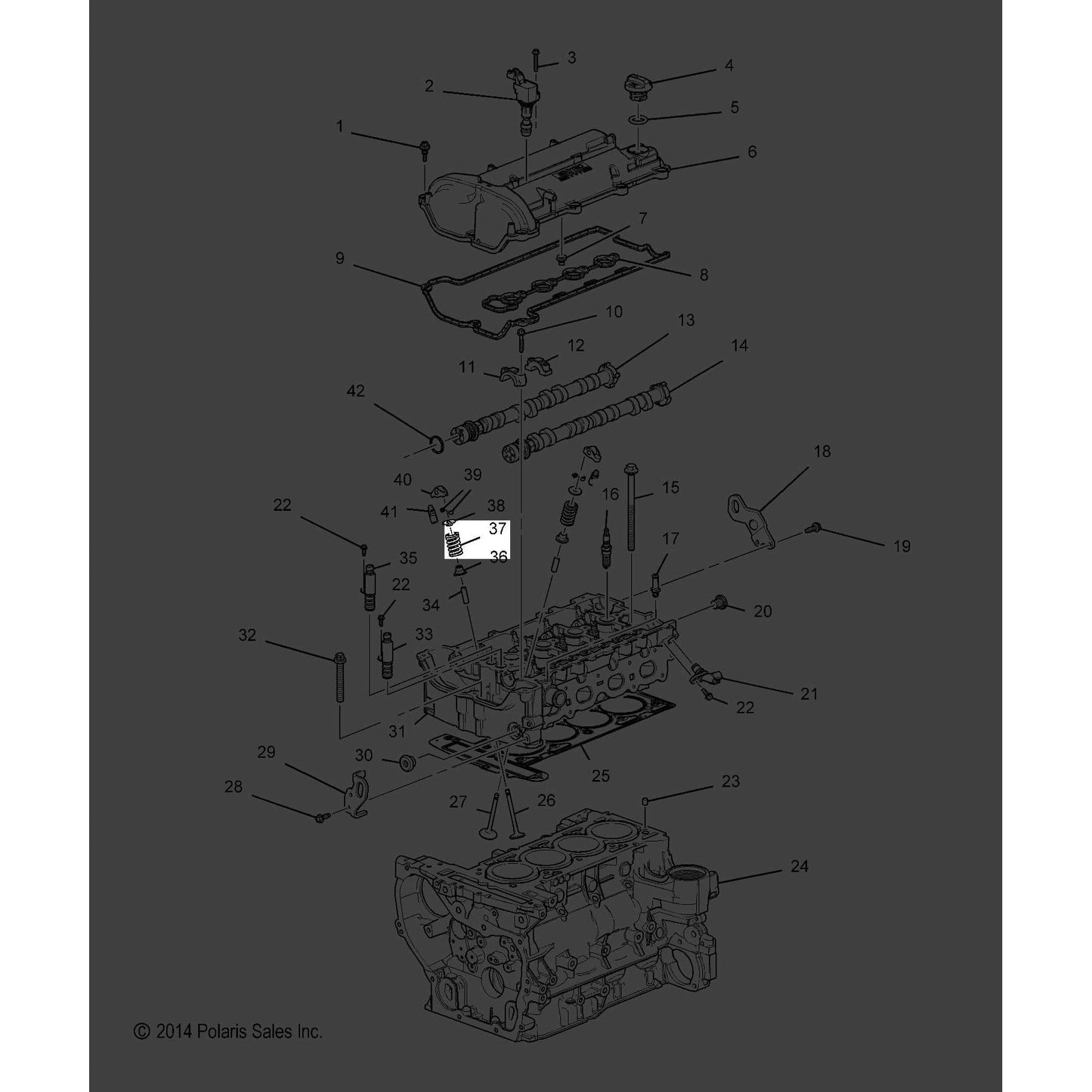 Polaris Slingshot SPRING, VALVE, Genuine OEM Part 90537032, Qty 1