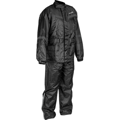2 Piece Rain Suit Black Sm
