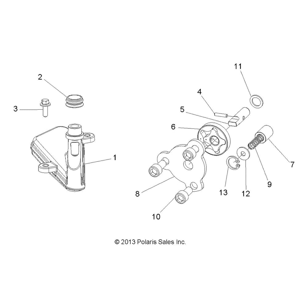 
                      
                        Polaris GEM Oil Pickup Assembly, Genuine OEM Part 2521335, Qty 1
                      
                    