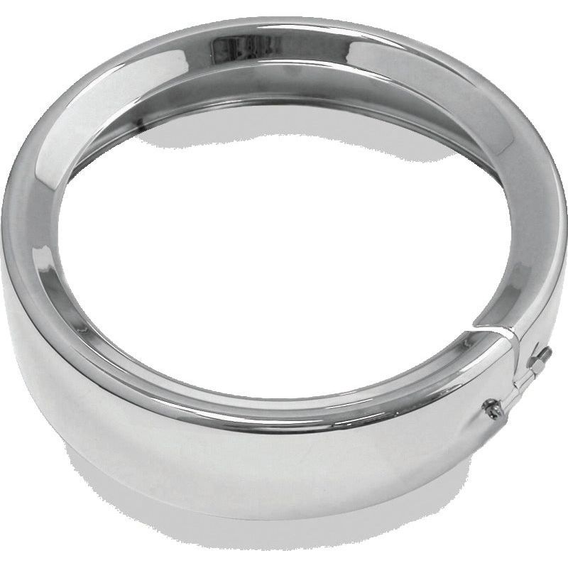 Bikers Choice FLH FLT FLHR FLD Black 7 Inch Chrome Headlight Trim Ring