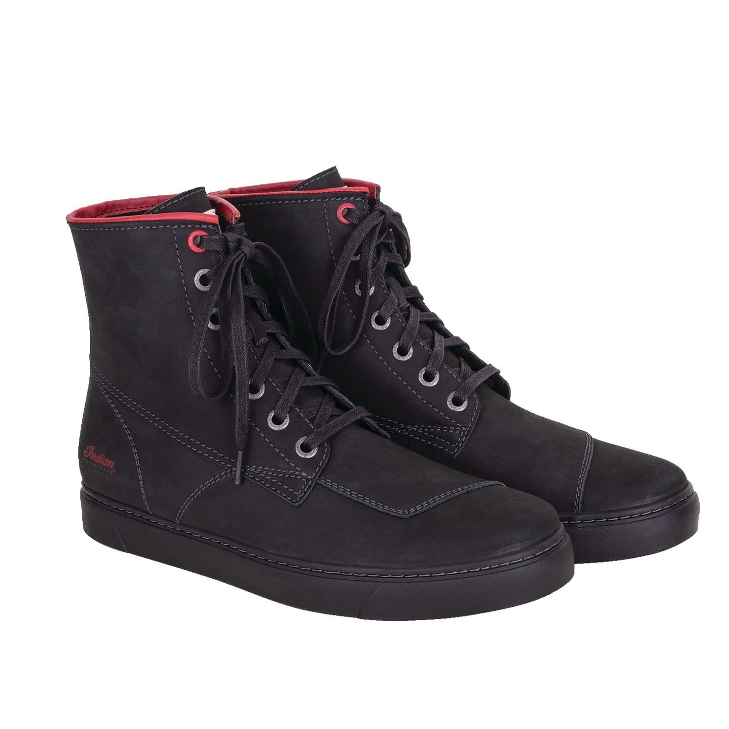 Indian Motorcycle Men's Leather Bryant Sneaker, Black - 10