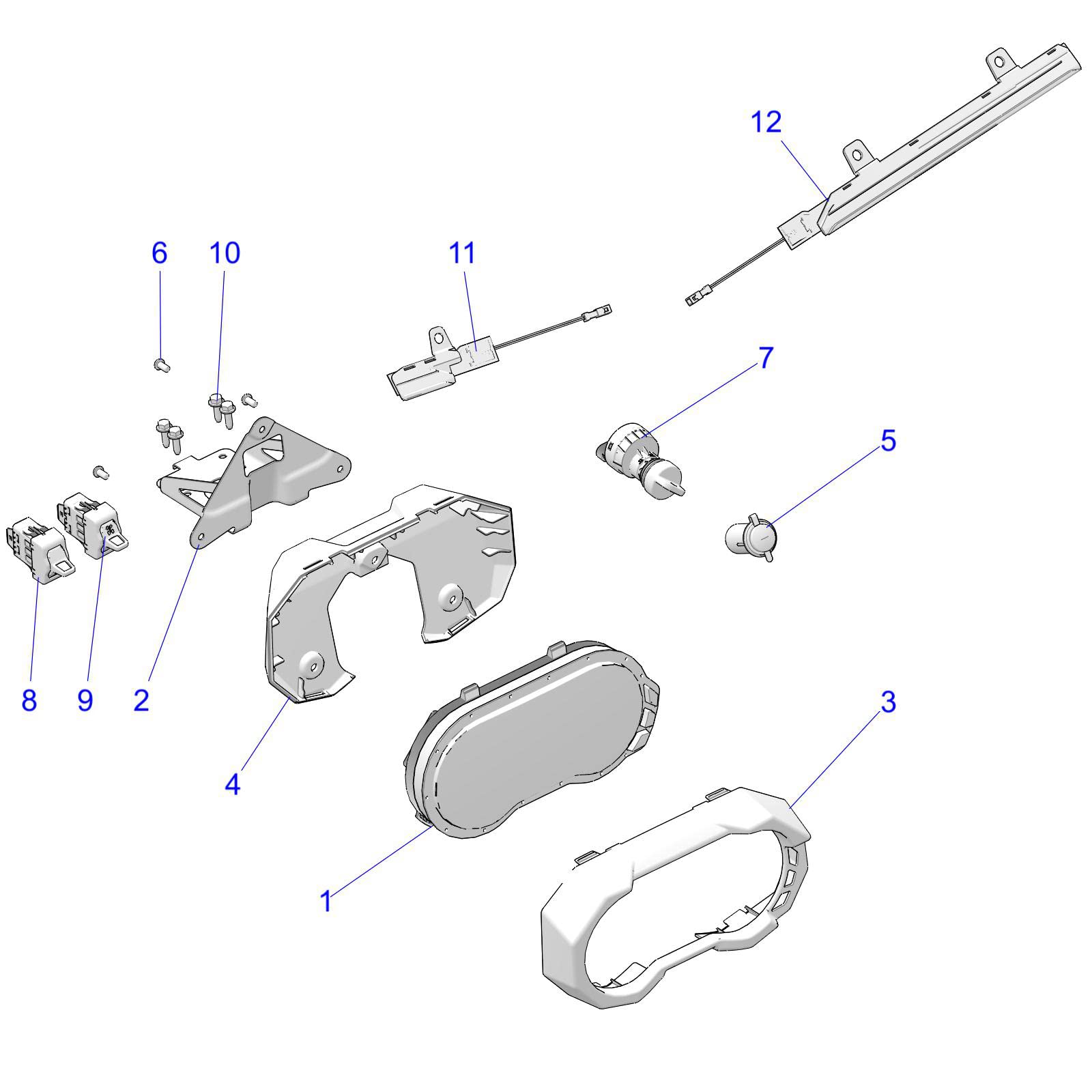 Polaris RZR Headlight Switch, Genuine OEM Part 4017992, Qty 1