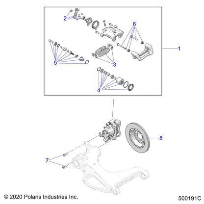 Polaris Slingshot Brake Rotor, Genuine OEM Part 1912321, Qty 1