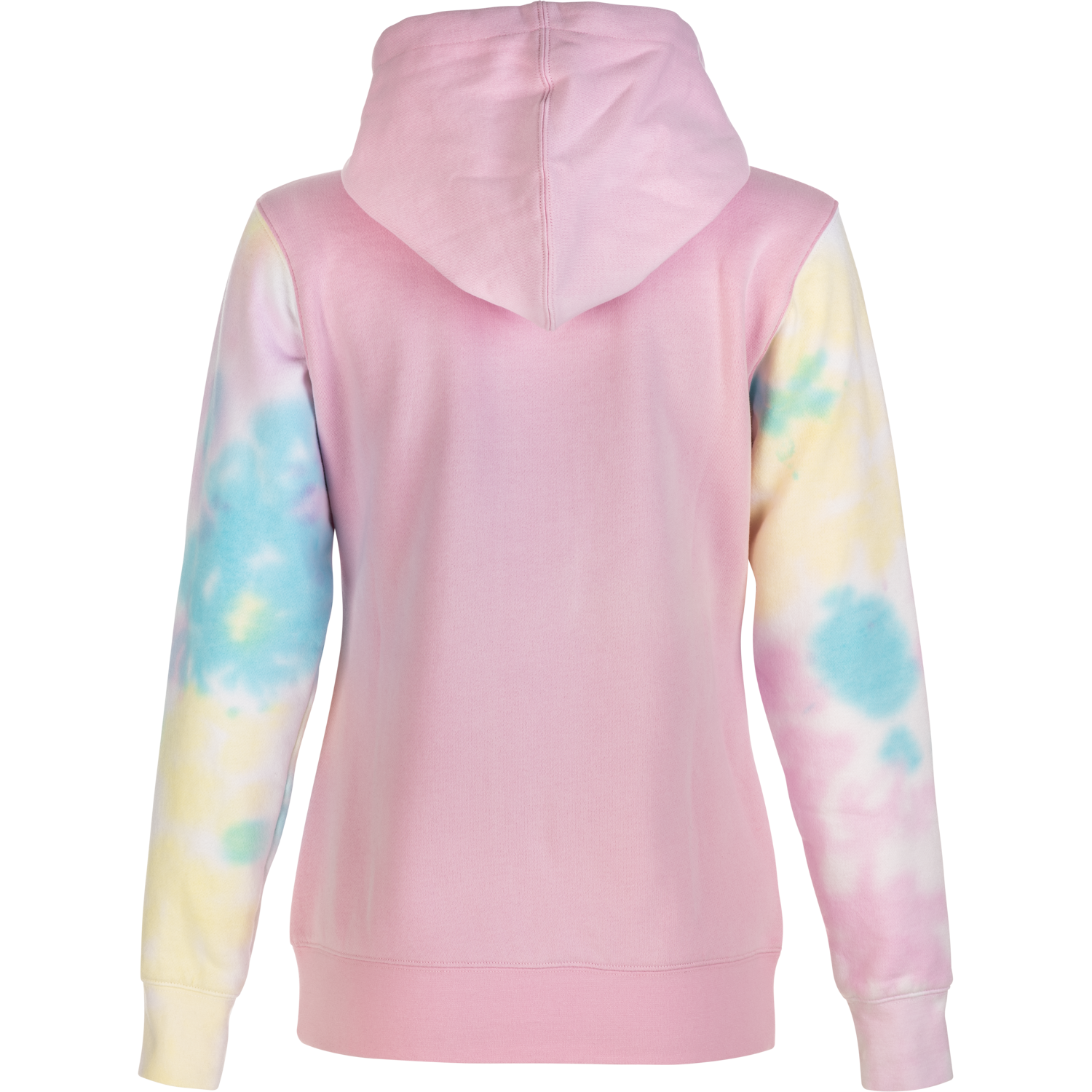 Women's Fly Tie Dye Zip Up Hoodie Pink/Yellow/Blue Lg