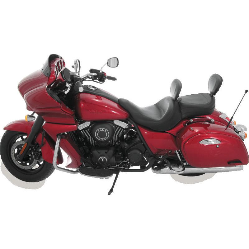 
                      
                        Mustang 11-19 Kawasaki Vulcan 1700, Vaquero Std Touring 1PC Seat w/Driver and Pass Backrest - Black
                      
                    