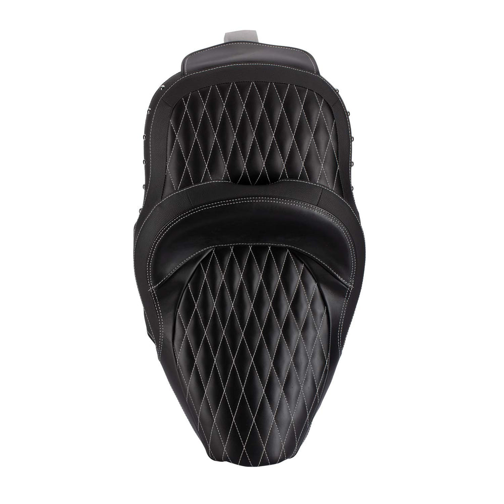 
                      
                        Indian Motorcycle Extended Reach Touring Heated Rider Passenger Seat, 2-Up, Black Genuine Leather, for Specific Chief, Chieftain, Springfield, Roadmaster Models, for Taller Riders - 2882423-02
                      
                    