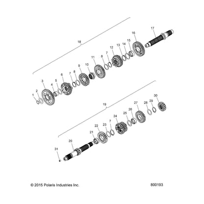 Victory Motorcycles Indian Motorcycle 6 Speed Input Assembly, Genuine OEM Part 1333631, Qty 1