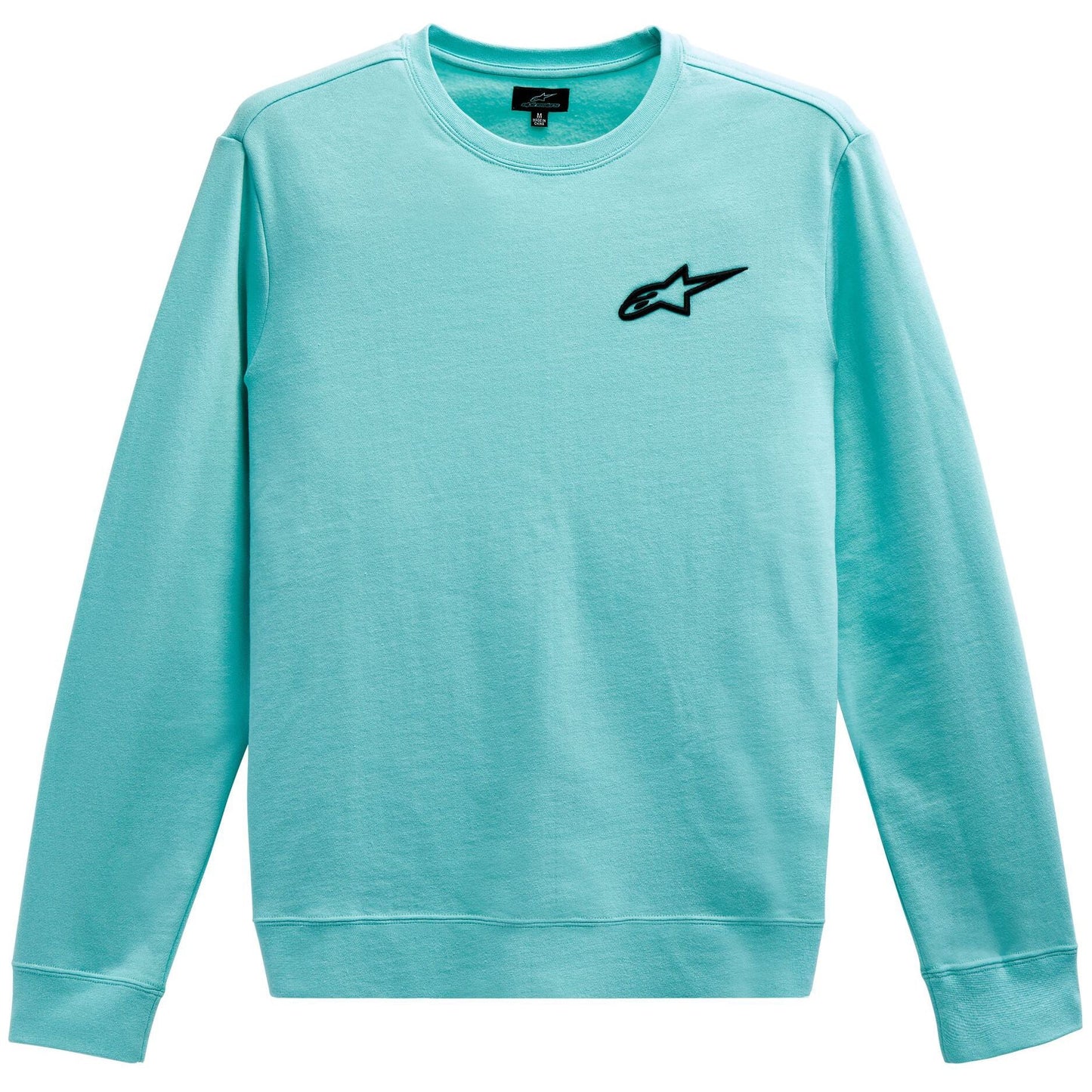 Ageless Chest Crew Fleece Light Aqua Sm