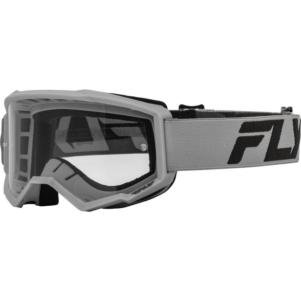 Focus Goggle Silver/Charcoal W/ Clear Lens