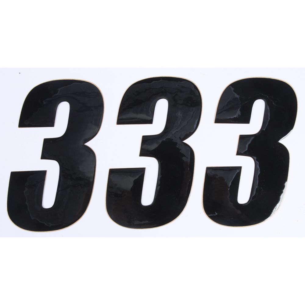 Number 3 Black 6" 3/Pk