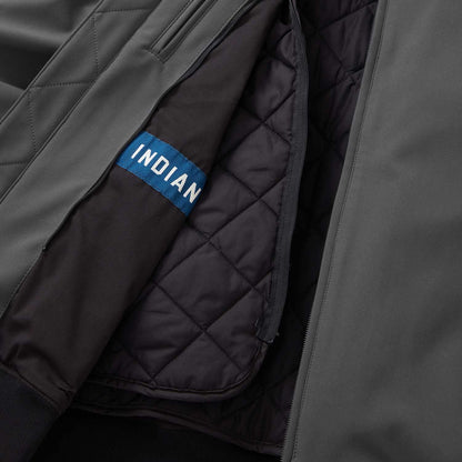 Indian Motorcycle Men's Detroit Bomber Jacket, Gray - XL - 286263609