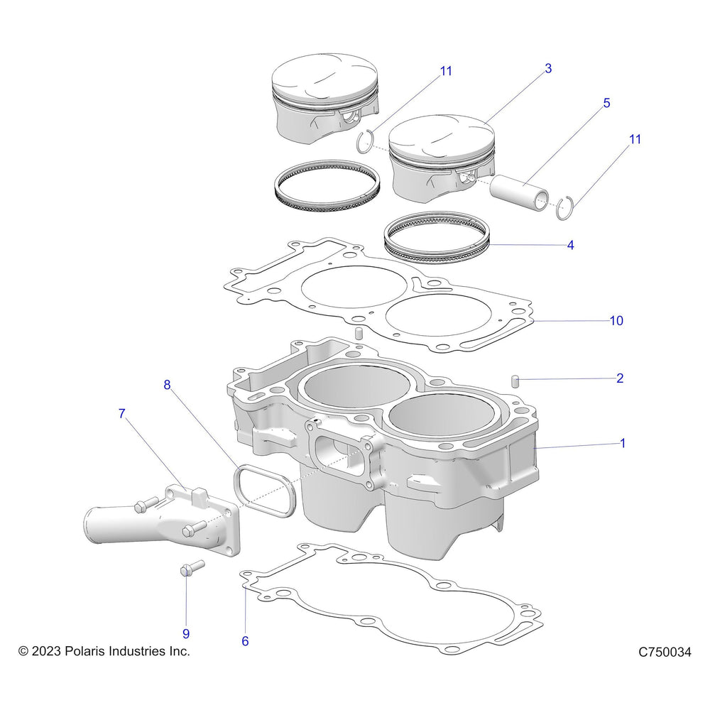 
                      
                        Polaris Ranger Cylinder Assembly, 999, Genuine OEM Part 3023156, Qty 1
                      
                    