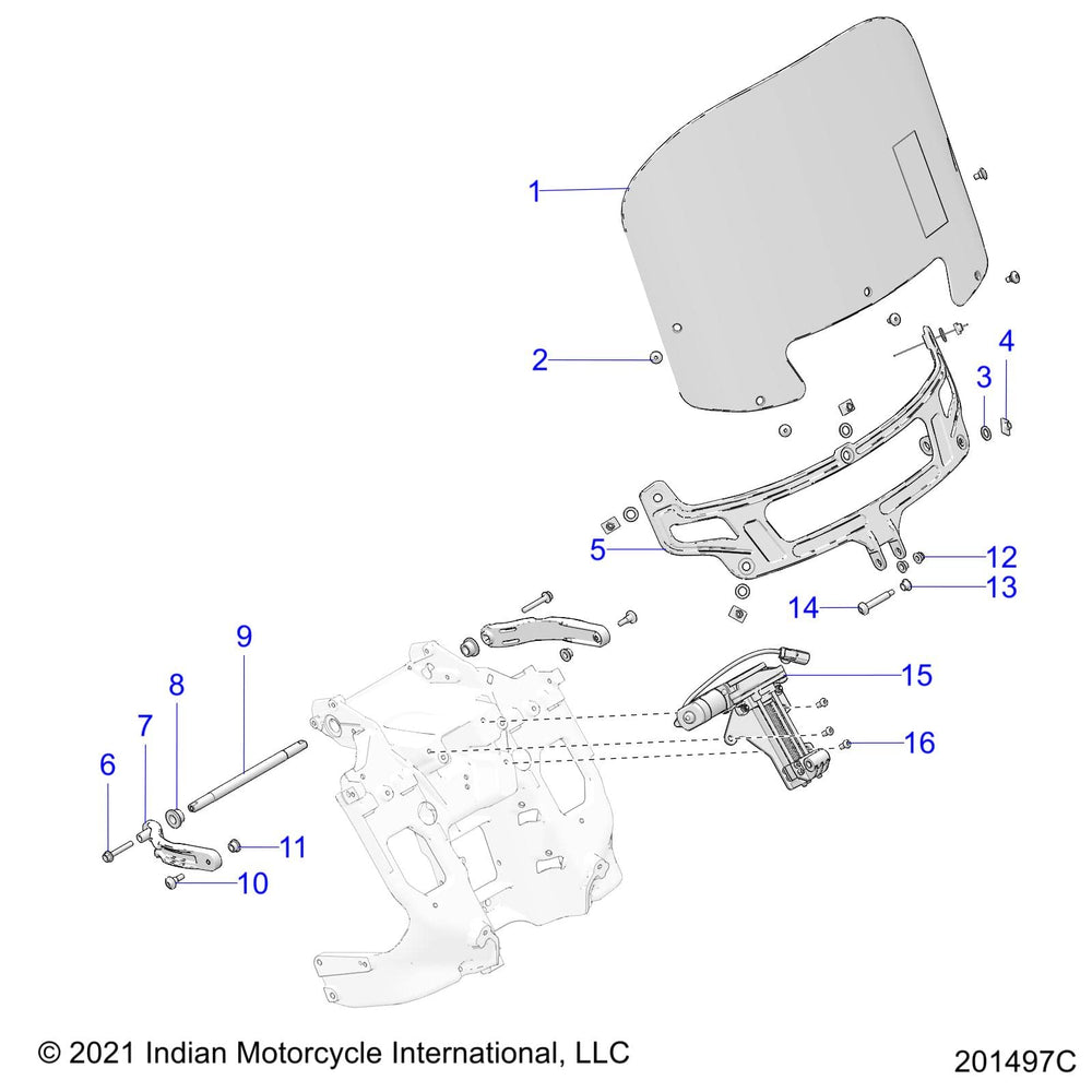 
                      
                        Indian Motorcycle Polycarbonate 16 in. Mid Windshield, Tinted - 2883708-02
                      
                    