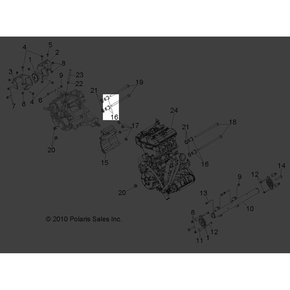 Polaris RZR Transmission Spacer, Right, 24 mm x 2.0 mm, Genuine OEM Part 5137310, Qty 1