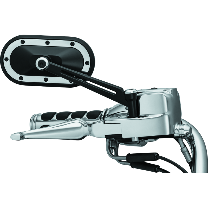 Kuryakyn Heavy Industry Mirrors Satin Black & Chrome