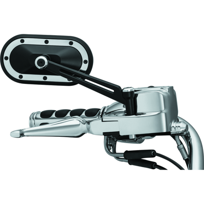 Kuryakyn Heavy Industry Mirrors Satin Black & Chrome