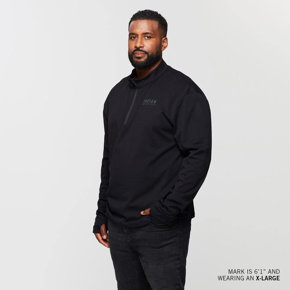 
                      
                        Indian Motorcycle Men's Quarter Zip Performance Top, Black - XL - 283327809
                      
                    