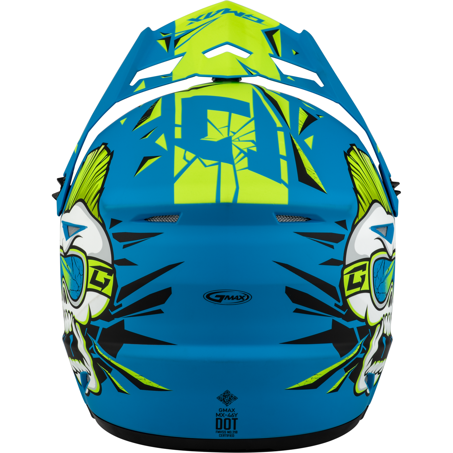 Youth Mx 46y Unstable Helmet Matte Blue/Green Yl