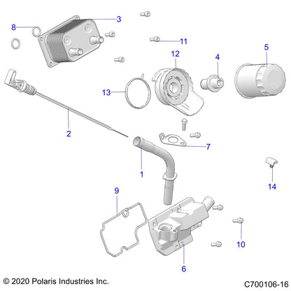 Polaris RZR Cover Breather Seal, Genuine OEM Part 5813759, Qty 1