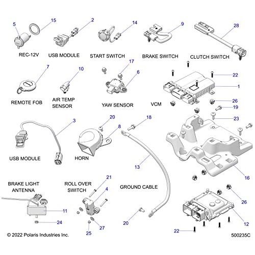 Polaris Slingshot BRKT-MNT,CONTROLLERS, Genuine OEM Part 5454672, Qty 1