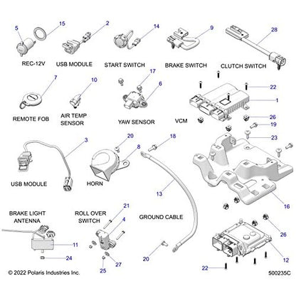 Polaris Slingshot BRKT-MNT,CONTROLLERS, Genuine OEM Part 5454672, Qty 1