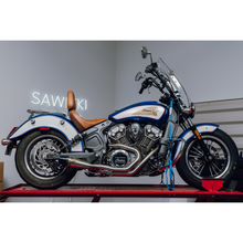 Indian Scout Shorty Brushed Ss W/ Blk End Cap