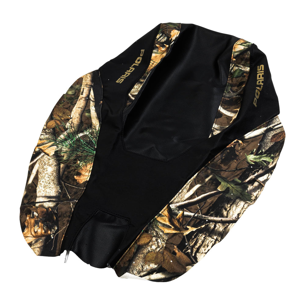 
                      
                        Polaris ATV Seat Cover Assembly, Black/Gold, Genuine OEM Part 2686880, Qty 1
                      
                    