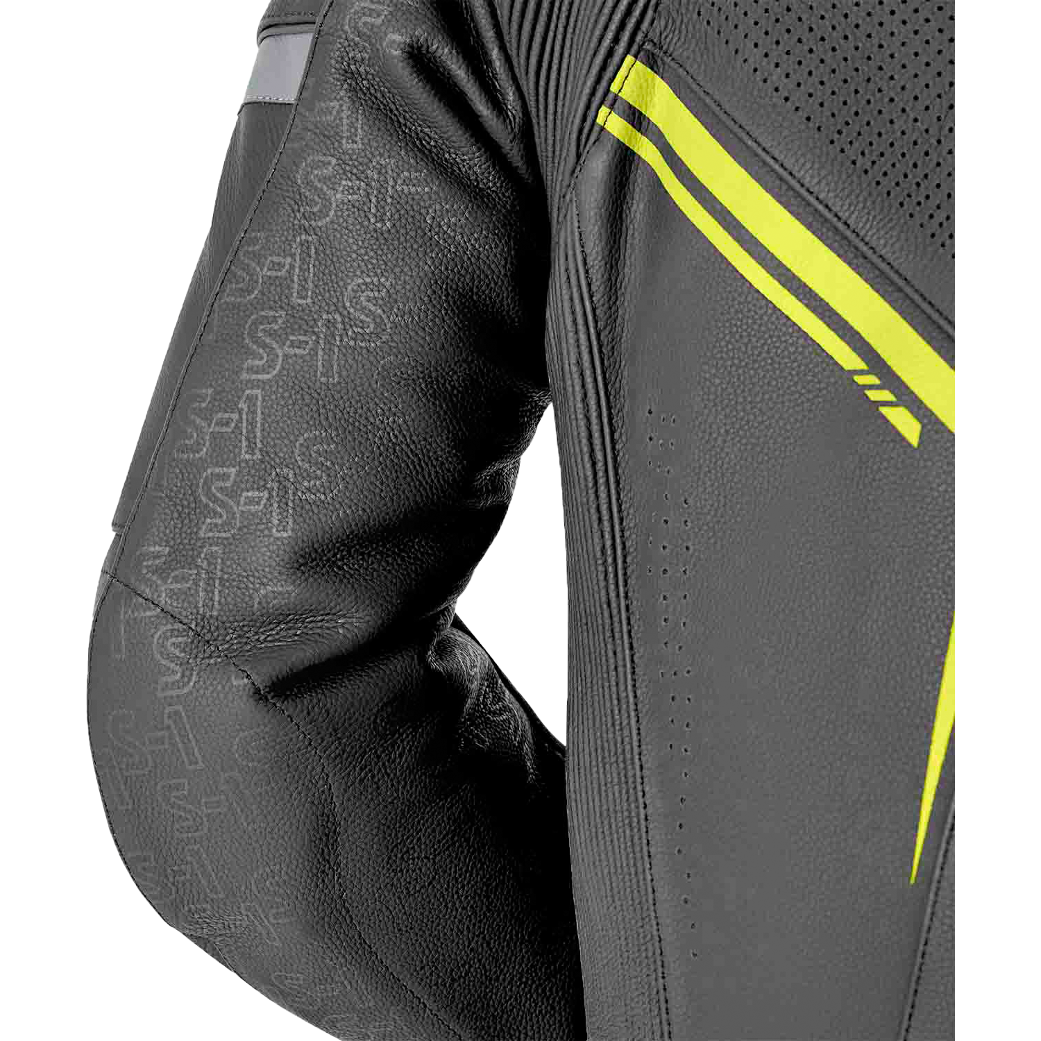 S1 D3o Suit Blk/Gry/Flo Yel Leather 3x