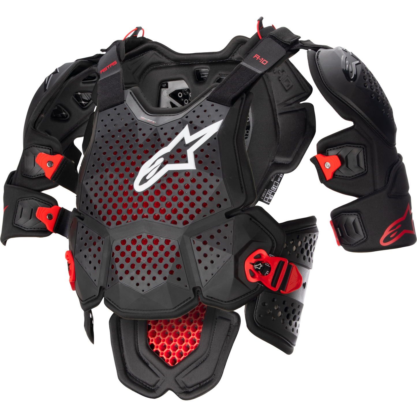 A 10 V2 Full Chest Protector Anthracite/Black/Red Xs/Sm