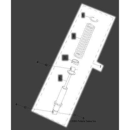 Polaris RZR Suspension Assembly, Rear, Medium Gloss Black, Genuine OEM Part 0454447-067, Qty 1