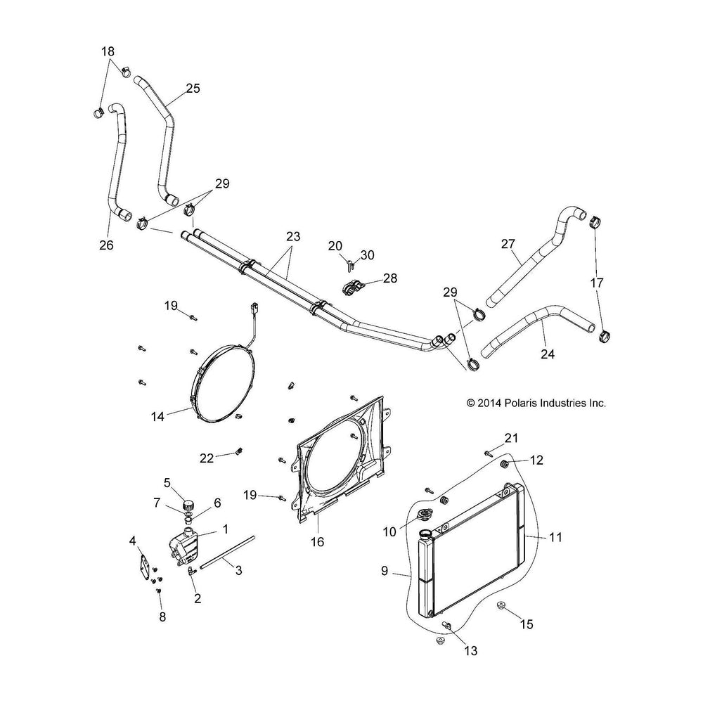 
                      
                        Polaris GEM Radiator Hose, Lower, Genuine OEM Part 5414977, Qty 1
                      
                    
